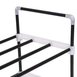 Walplus Shoe Rack With 7 Shelves Metal And Plastic Black - thumbnail 4