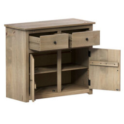 Lassic Vida Designs Panama 2 Door 2 Drawer Sideboard Solid Pine Storage Cabinet - thumbnail 8