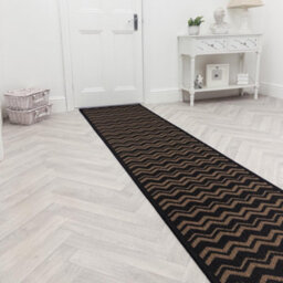 Chevron Hallway Runner Rug - Hardwearing, Non-Slip & Durable Carpet For Hall, Kitchen & Corridor - thumbnail 3