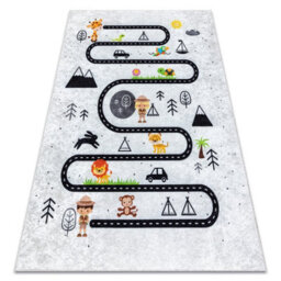 RugsX Junior 51490.802 Washing Carpet Animals, Streets For Children Anti-Slip - Grey  140X190 Cm - thumbnail 4