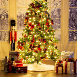The Christmas Workshop Short Pile White Faux Fur Tree Skirt - thumbnail 3