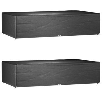Walplus Outdoor Garden Furniture Covers 2 Pcs 12 Eyelets 315X180X75 Cm Rectangular - image 1