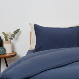 panda London Bamboo & French Linen Complete Bedding Set Midnight Navy - thumbnail 3