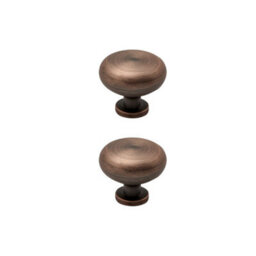Homestylestore 600 X 650mm Black Grey Wall Mounted Mirrored Door Bathroom Cabinet And Aged Bronze Round Handles - thumbnail 3
