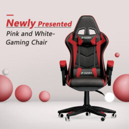 Onemill Gaming Chair Racing Style Ergonomic High Back Computer Chair With Height Adjustment, Headrest And Lumbar Support(Black&red) - thumbnail 5