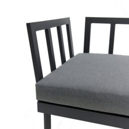 Home Detail Roman Dark Grey Aluminium L-Shape Garden Sofa Set With Grey Cushions - thumbnail 4