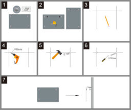 Sline 500mmx700mm Wall-Mounted Hd Glass Mirror Frameless Square Design Suitable For A Variety F Settings - thumbnail 7