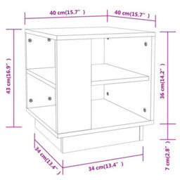 Vidaxl Coffee Table Sonoma Oak 40X40X43 Cm Engineered Wood - thumbnail 3