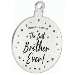 Red Ocean Christmas Gift The Best Brother Ever Engraved Hanging Tree Decoration Love Gift - thumbnail 5