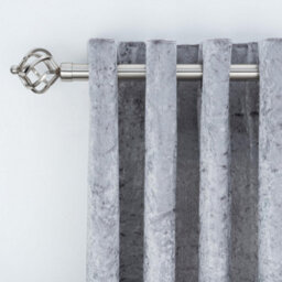 A.unique Home Twisted Metal Extendable Curtain Pole With Rings And Fittings (25/28mm) - Brushed Steel , 180Cm - 340Cm Approx - thumbnail 3