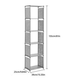6 Tier 5 Cube Modern Bookcase Storage Shelf Display Unit Organizer - thumbnail 2