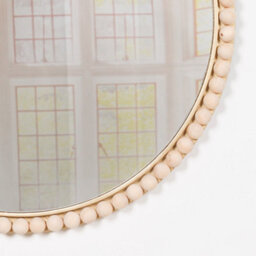 Bobbin Round Wooden 50Cm Wall Mirror - thumbnail 6