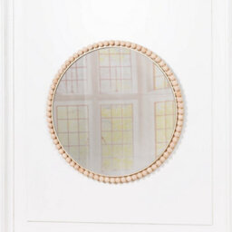 Bobbin Round Wooden 50Cm Wall Mirror - thumbnail 4