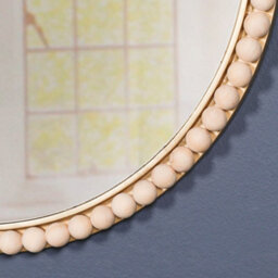Bobbin Round Wooden 50Cm Wall Mirror - thumbnail 3