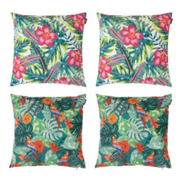 icon Tropical Palm Prints Indoor Set Of 4 Outdoor Cushions - Collection Five - thumbnail 1