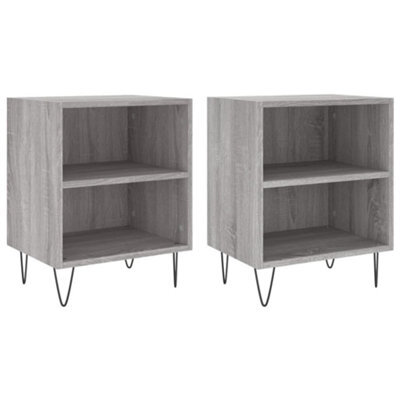 Berkfield Elegant Bedside Cabinets 2 Pcs Grey Sonoma 40X30X50 Cm Engineered Wood - image 1