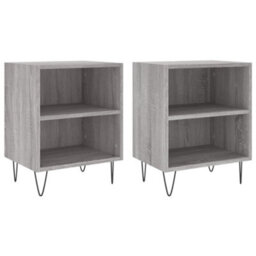 Berkfield Elegant Bedside Cabinets 2 Pcs Grey Sonoma 40X30X50 Cm Engineered Wood - thumbnail 1