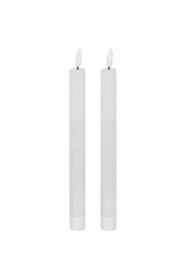 Luxe Collection White Led Dinner Candles Real Wax Look, Flameless - image 1