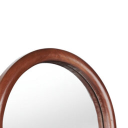 Beliani Standing Mirror Chelles 150 Cm Paulownia Wood Dark Brown - thumbnail 8