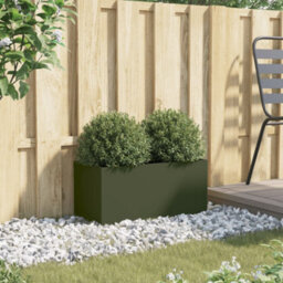 Walplus Planter Olive Green 62X30X29 Cm Steel - thumbnail 3
