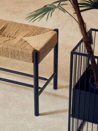 Orsina Natural Elegance Of Bench, Sturdy And Durable Handwoven Bench, Minimalist Design Organic Simple Bench - thumbnail 2