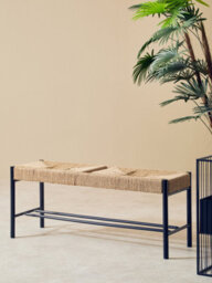 Orsina Natural Elegance Of Bench, Sturdy And Durable Handwoven Bench, Minimalist Design Organic Simple Bench - thumbnail 3