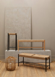 Orsina Natural Elegance Of Bench, Sturdy And Durable Handwoven Bench, Minimalist Design Organic Simple Bench - thumbnail 5