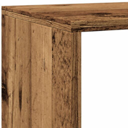 Vidaxl Room Divider Bookcase 4-Tier Old Wood 143.5X29X143.5 Cm Engineered Wood - thumbnail 9