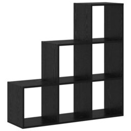 Berkfield Modern Book Cabinet Black Oak 99 X 29 X 99 Cm Engineered Wood - thumbnail 7