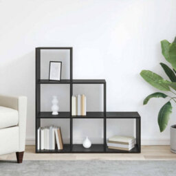 Berkfield Modern Book Cabinet Black Oak 99 X 29 X 99 Cm Engineered Wood - thumbnail 4