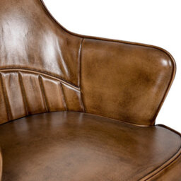 Real Genuine Leather Kitchen Dining Chair Tan Brown 84Cm High X 55Cm Wide X 62Cm Seat Height 47Cm Deep Only Legs To Attach - thumbnail 5