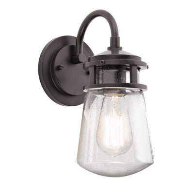 Luminosa Lighting Elstead Lyndon 1 Light Outdoor Small Wall Lantern Light Architectural Bronze Ip44, E27 - image 1