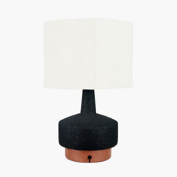 Pacific Lifestyle Wood Effect Textured Ceramic Table Lamp - thumbnail 3