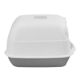 Thehotsale Large Grey Detachable Enclosed 180 Degree Flip-Top Cat Litter Box With Scoop 35Cm W X 50 Cm D X 35 Cm H - thumbnail 4