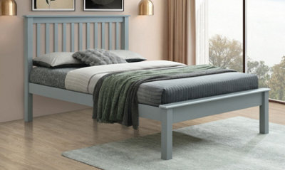 Save On Goods UK 5Ft King Size Grey Wood Wooden Bed Frame.low Foot End - image 1