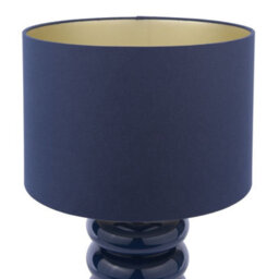 Pagazzi Lighting Pagazzi Portia Navy Blue Cotton And Blown Glass Table Lamp - thumbnail 5