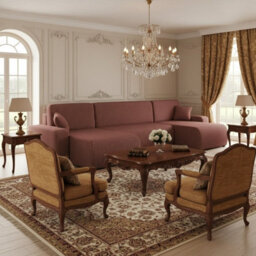 Piano U Corduroy Corner Sofa Bed Large U Shape Settee Sleep Function Ribbed Fabric  Comfortable Couch Brown