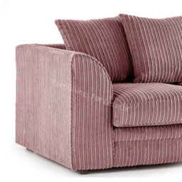 Furnishings For Less UK Luxor Jumbo Cord Pink Fabric 3 Seater Sofa - thumbnail 2