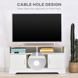 "Homcom Home Office 42"" Tv Stand Storage Unit W/ Cabinets Shelves Living Room" - thumbnail 6