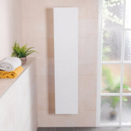 Rinse Bathrooms  1600mm Lh Wall Mounted White Gloss Tall Bathroom Furniture Storage Unit - thumbnail 3