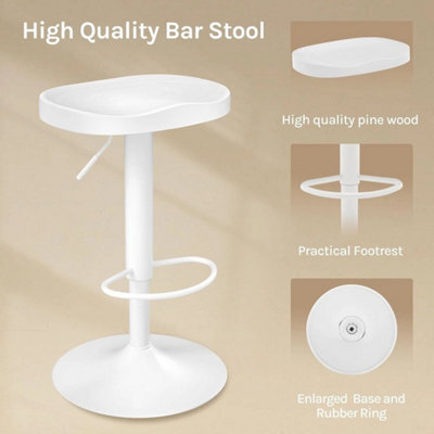 Swivel Bar Stool Gas Lift Barstool Breakfast 1X White - image 1