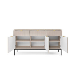 Arte Nova Large Sideboard Cabinet In Cashmere - Premium Laminated Board With Abs Edging - W154Cm X H83Cm X D39Cm - thumbnail 3