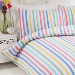Rapport Candy Stripe 100% Cotton Duvet Cover Set - thumbnail 2
