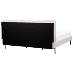 Beliani Bed Fabric Corio 180 X 200 Cm (Eu Super King) Light Beige - thumbnail 6