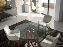 Angel Cerda Elegant Black Mirror Effect Sideboard With Walnut Finish And Steel Legs - thumbnail 6