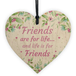 Red Ocean Friends Are For Life Sign Friendship Plaque Birthday Christmas Gift For Friend Keepsake