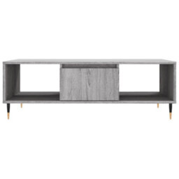 Berkfield Sturdy Coffee Table Grey Sonoma 104X60X35 Cm Engineered Wood - thumbnail 5