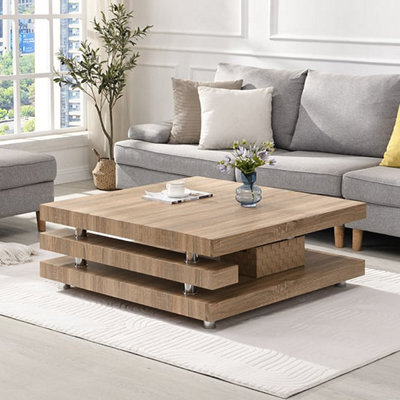 Furniture in Fashion Borneo Wooden Coffee Table Square In Sanremo Oak - image 1