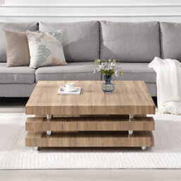 Furniture in Fashion Borneo Wooden Coffee Table Square In Sanremo Oak - thumbnail 2