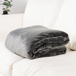 Alfresia Minky Luxury Throw, Double Blanket, Grey - thumbnail 6